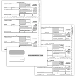 ComplyRight 2024 1099-NEC Tax Form Envelopes/Recipient Copy Only, 2-Part, 3-Up, Copy B, C/2, 25/Pack (NEC6113E25)