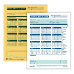 ComplyRight 2025 Time Off Request and Approval Form, 2-Part, 50 Forms/Pack (A0030)