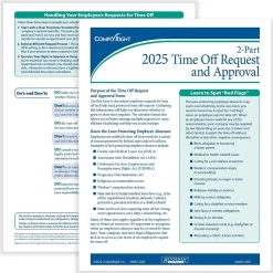 ComplyRight 2025 Time Off Request and Approval Form, 2-Part, 50 Forms/Pack (A0030)