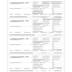 ComplyRight 2024 W-2 Tax Form, 4-Part, 4-Up, Employee Copy, 50/Pack (520650)