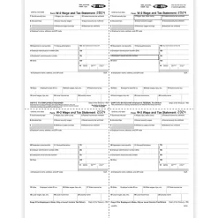 ComplyRight 2024 W-2 Tax Form, 1-Part, 4-Up, 50/Pack (521650)