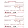 ComplyRight 2024 W-2 Tax Form, 1-Part, 2-Up, Federal Copy A, 50/Pack (520150)