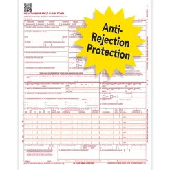 ComplyRight CMS-1500 Health Insurance Claim Forms (02/12), 8-1/2" x 11", Pack of 250 (CMS12LC250)