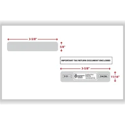 ComplyRight Double Window Envelope, 5.63