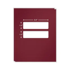 ComplyRight Double-Window Tax Presentation Folder, Burgundy, 50/Pack (FBU11)