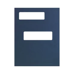 ComplyRight Double-Window Tax Presentation Folder, Navy Blue, 50/Pack (FMB03)