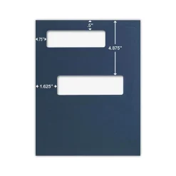 ComplyRight Double-Window Tax Presentation Folder, Navy Blue, 50/Pack (FMB03)