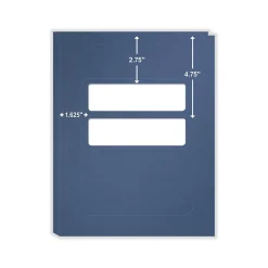 ComplyRight Double-Window Tax Presentation Folder, Midnight Blue, 50/Pack (FMB32)