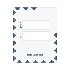 ComplyRight First Class Moisture Seal Tax Envelope, 9.5" x 12", White/Blue, 50/Pack (PES45)