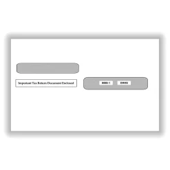 ComplyRight Moistenable Glue Security Tinted Double-Window Tax Envelopes, 5 5/8" x 9", 100/Pack (99991100)