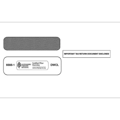 ComplyRight Moistenable Glue Security Tinted Double-Window Tax Envelopes, 5 5/8" x 9.25", 50/Pack (6666150)
