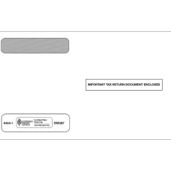 ComplyRight Moistenable Glue Security Tinted Double-Window Tax Envelopes, 5 5/8" x 9", 50/Pack (4444150)