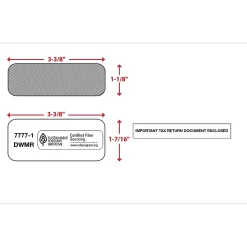ComplyRight Moistenable Glue Security Tinted Double Window Tax Envelopes, 5 5/8