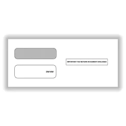 ComplyRight Moistenable Glue Security Tinted Double-Window Tax Envelopes, 3 7/8" x 8 3/8", 50/Pack (DW19W)