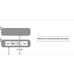 ComplyRight Self Seal Security Tinted Double-Window Tax Envelopes, White, 50/Pack (3333250)