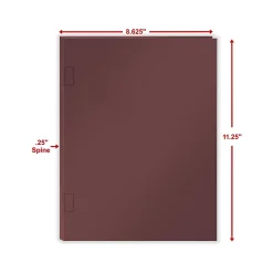 ComplyRight Tax Presentation Folder with Side-Staple Tabs, Burgundy, 50/Pack (PBSS24)