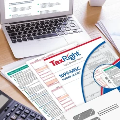 ComplyRight TaxRight 2024 1099-MISC Tax Form Tax Form Set with Envelopes, 4-Part, 10/Pack (SC6103E10)
