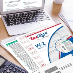 ComplyRight TaxRight 2024 W-2 Tax Form Tax Form Set with Envelopes, 6-Part, 25/Pack (SC5650E25)