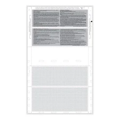 ComplyRight W-2 Blank Tax Form, Horizontal, with Backer Instructions, Pressure-Seal, 4-Up, 500/Pack (5227)