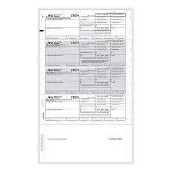ComplyRight W-2 Tax Form, Horizontal, Pressure-Seal, 4-U, 500/Pack (5228)
