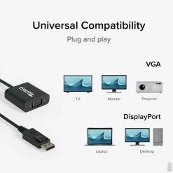 Comprehensive DPM-VGAF DisplayPort/VGA Audio/Video Cable
