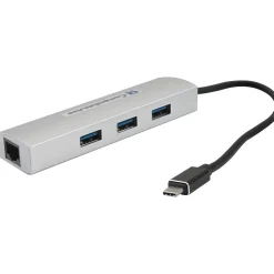 Comprehensive USB31-3HUB-RJ45 3-Port USB 3.0 Hub, Black (USB31-3HUB-RJ45)