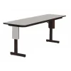 Correll 60" Metal & Laminate Panel Leg Folding Table, Gray Granite (SP2460PX-15)