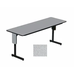 Correll 60" Metal & Laminate Panel Leg Folding Table, Gray Granite (SP2460PX-15)
