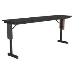 Correll Folding Table, 96" x 18", Black Granite/Black (SP1896TF-07)