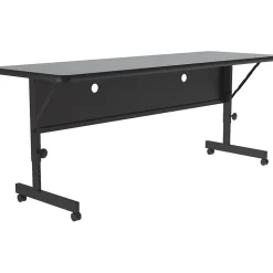Correll Folding Table, 60" x 24", Black/Gray Granite (FT2460TF-15)