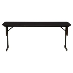 Correll Folding Table, 72" x 24", Black/Walnut (SP2472TF-01)