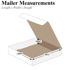 Corrugated Mailers, 6" x 5" x 2", White, 50/Bundle (M652)