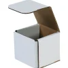 Corrugated Mailers, 7" x 7" x 7", White, 50/Bundle (M777)