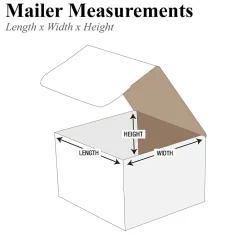 Corrugated Mailers, 7" x 7" x 7", White, 50/Bundle (M777)