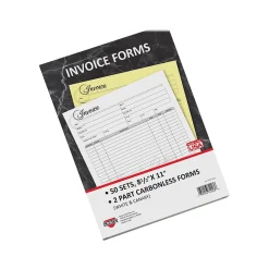 Cosco Artistic 2-Part Carbonless Invoices, 8.5" x 11", 50 Sets/Book (074003)