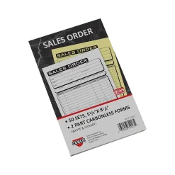 Cosco Business 2-Part Carbonless Sales Orders, 5.5" x 8.5", 50 Sets/Book (074013)