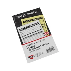 Cosco Business 2-Part Carbonless Sales Orders, 4.25" x 7.25", 50 Sets/Book (074017)