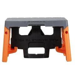 Cosco Folding Step Stool, 1-Step, 300 lb Capacity, Orange/Gray (11903BGO1E)