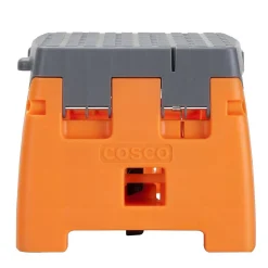 Cosco Folding Step Stool, 1-Step, 300 lb Capacity, Orange/Gray (11903BGO1E)