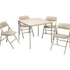 Cosco Folding Table and Chair Set, 34" x 34", Tan (14551WHD1E)