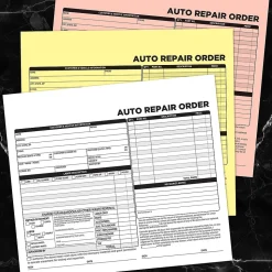 Cosco 3-Part Carbonless Auto Repair Order, 8.5