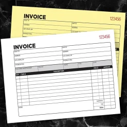 Cosco 2-Part Carbonless Invoices, 5.56