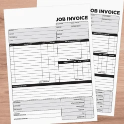Cosco 2-Part Carbonless Job Invoice, 8.5