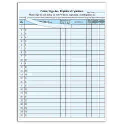 Cosco Patient Bilingual Confidential Sign-In Forms, 3-Part, 125 Forms/Pack (074042)