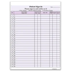 Cosco Patient Confidential Sign-In Forms, 3-Part, 125 Forms/Pack (074043)