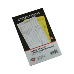 Cosco Simple 2-Part Carbonless Work Orders, 5.5" x 8.5", 50 Sets/Book (074001)