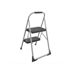 Cosco Two Step Big Step Folding Step Stool with Rubber Hand Grip (11308PBL1E)