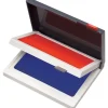 Cosco Two-Color Felt Stamp Pads, Red/Blue Ink (090429)