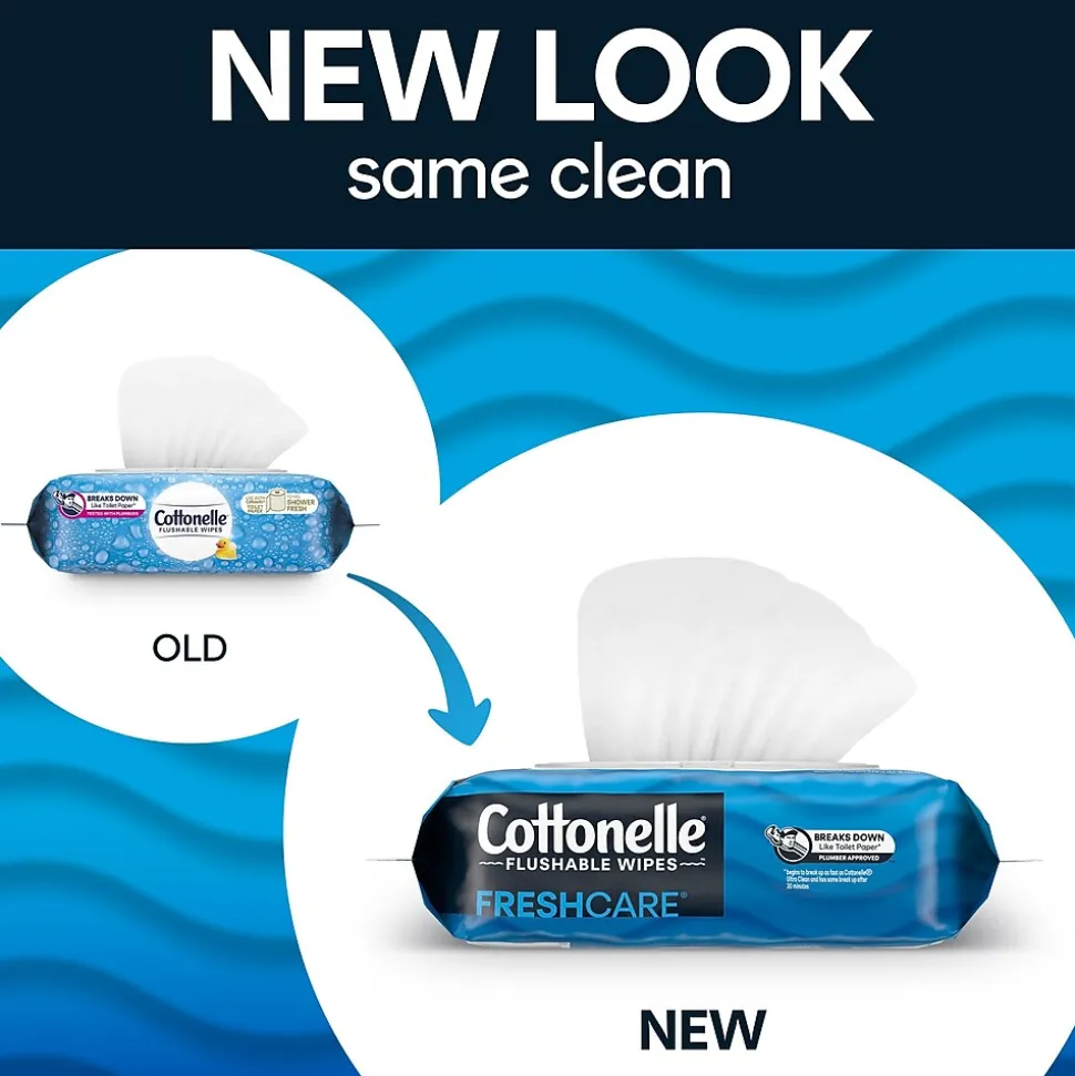 Cottonelle Flushable Wet Wipes, 42 Wipes/Pack, 2 Pack (35970)