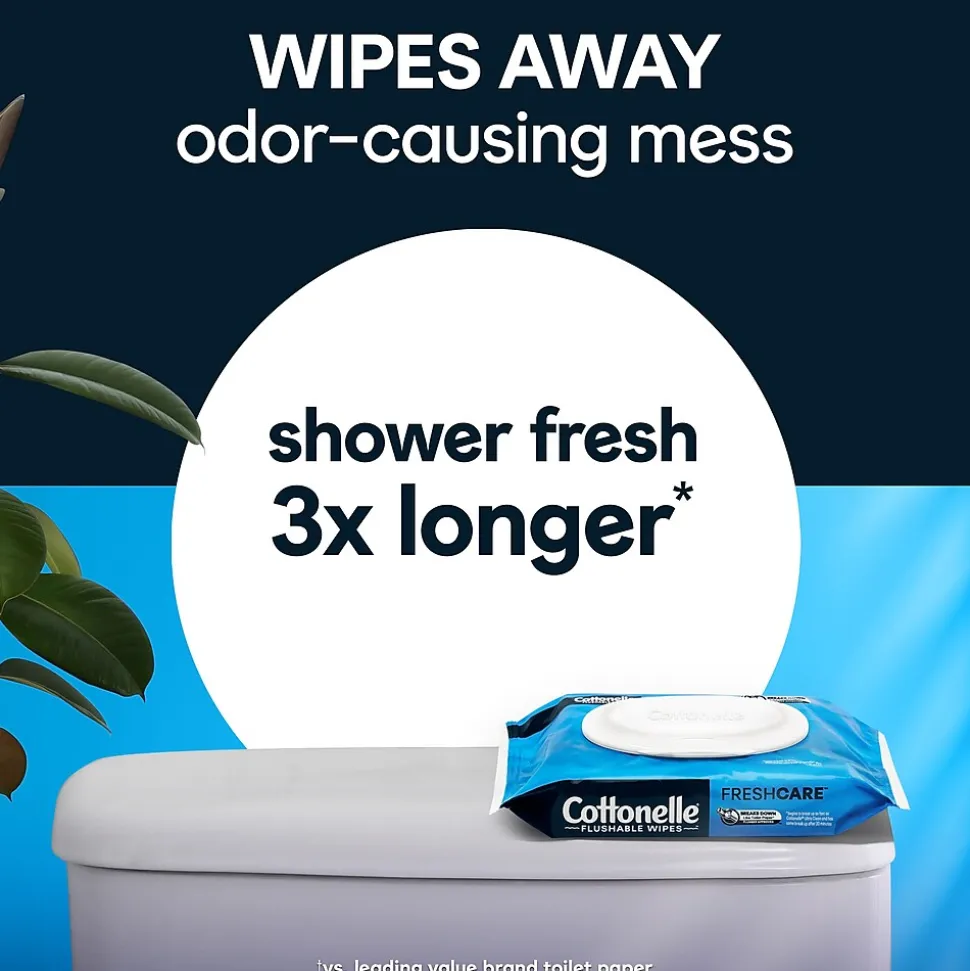 Cottonelle Flushable Wet Wipes, 42 Wipes/Pack, 2 Pack (35970)